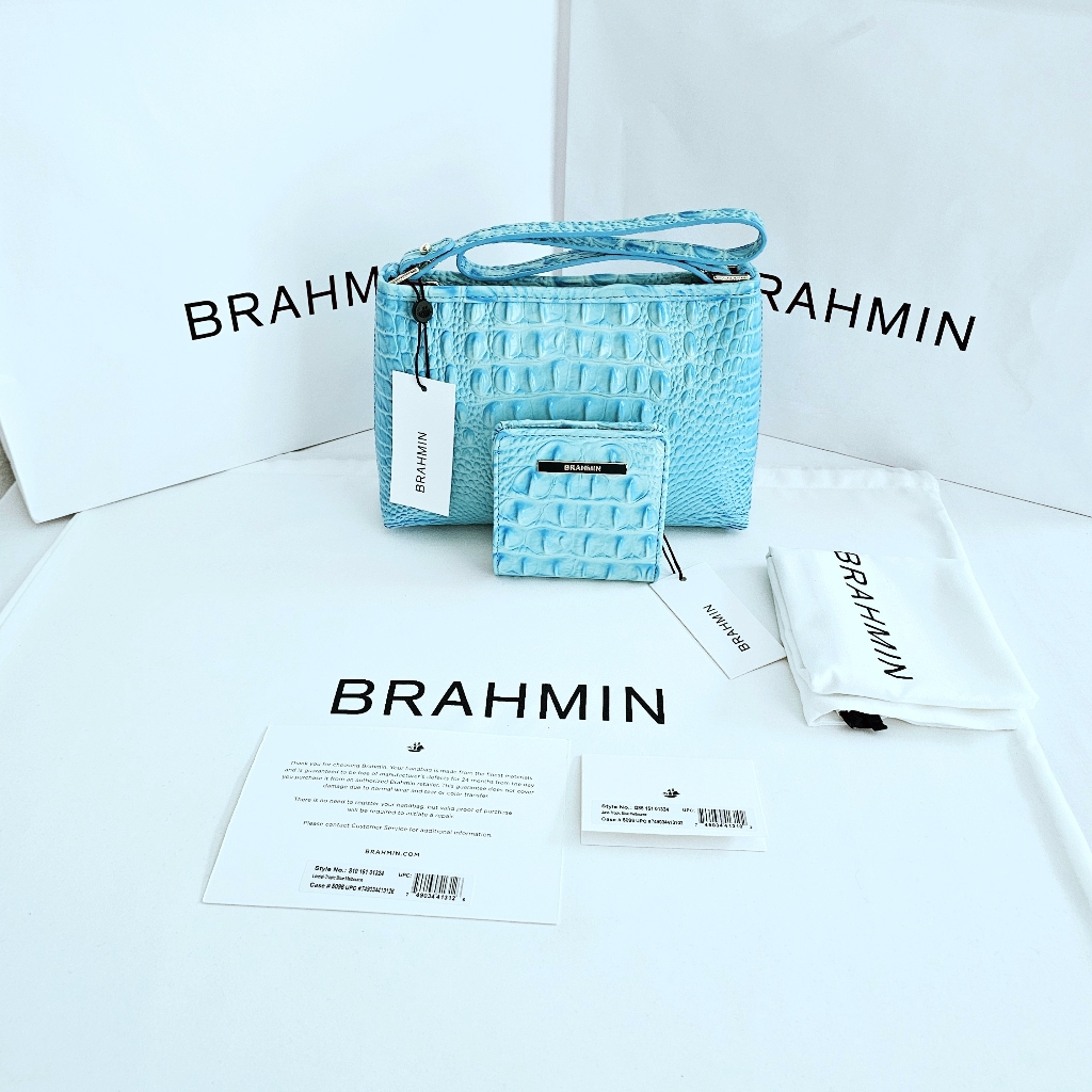 Nwt Brahmin Tropic Blue Lorelei W/Jane Wallet